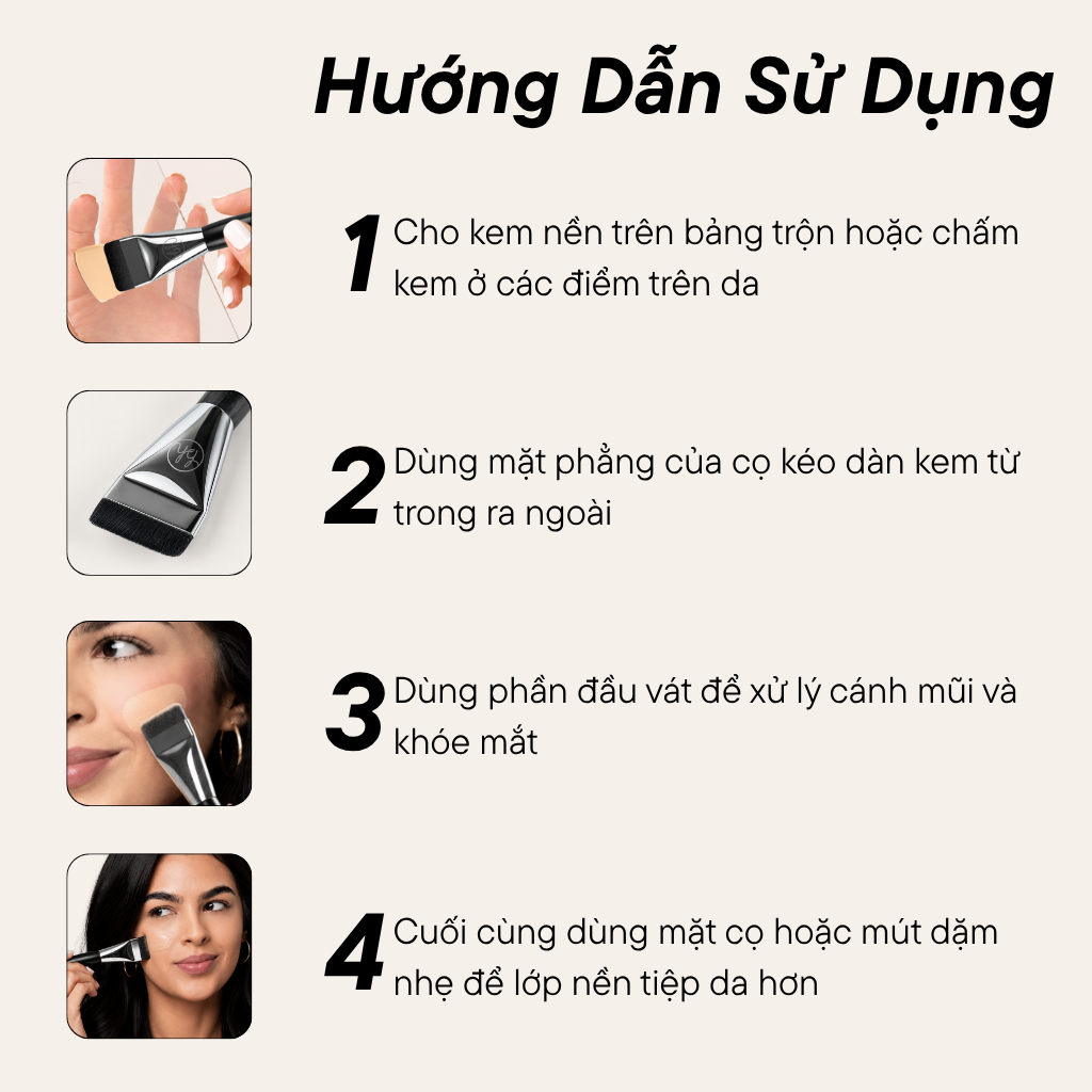 Cọ Tán Nền BH Cosmetics Foundation Brush BH636